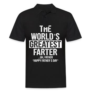 Worlds Greatest Farter - Funny Poop Dad ShirtW - Men's Polo Shirt - black - Front - Kai (181cm)