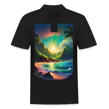 Lagon à Tahiti - Polo Homme - noir - Devant - Kai (181cm)