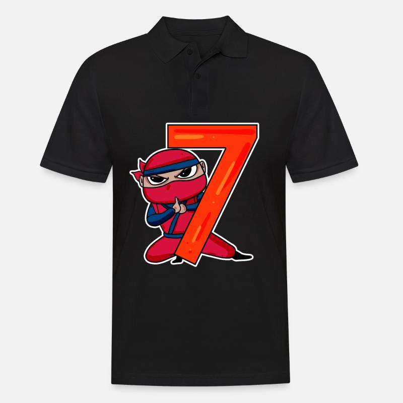 Fils Ninja de 7 ans - Polo Homme - noir