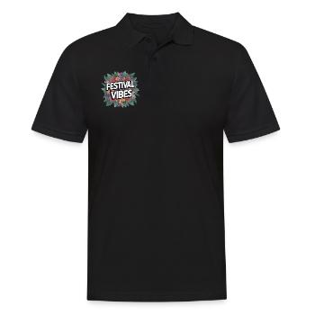 Festival Vibes - Men's Polo Shirt - black - Front - Kai (181cm)