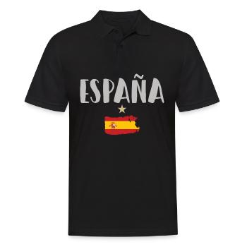Espagne Maillot de football Drapeau espagnol - Polo Homme - noir - Devant - Kai (181cm)