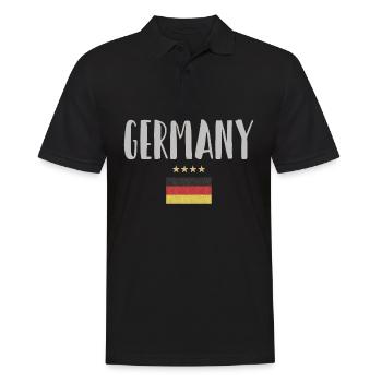 Allemagne Maillot de football Drapeau allemand - Polo Homme - noir - Devant - Kai (181cm)