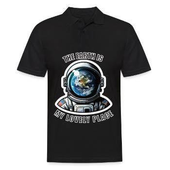 Earth, Astronaut, Save the Planet,Space - Männer Poloshirt - Schwarz - Vorne - Kai (181cm)