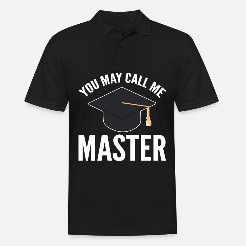 Master Studium Abschlussfeier - Männer Poloshirt - Schwarz