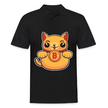 Bitcoin - Polo Homme - noir - Devant - Kai (181cm)
