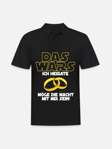 Das Wars Ich Heirate JGA Ehe - Männer Poloshirt - Schwarz