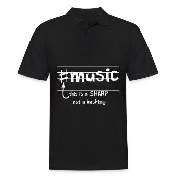 Sharpe music lover hobby gift - Men's Polo Shirt - black - Front - Kai (181cm)