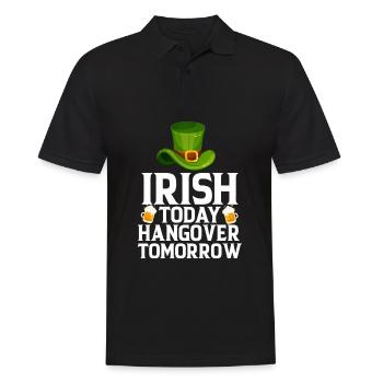Irish Today Hangover Tomorrow - Polo Homme - noir - Devant - Kai (181cm)
