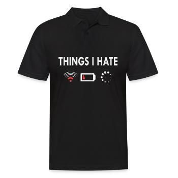Dinge die ich hasse - Männer Poloshirt - Schwarz - Vorne - Kai (181cm)