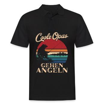 Cool Mpas Aller Pêcher Rétro Papy - Polo Homme - noir - Devant - Kai (181cm)