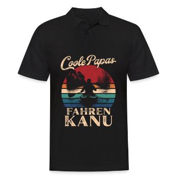 Cool Dads Canoë Rétro Papa Cadeau - Polo Homme - noir - Devant - Kai (181cm)