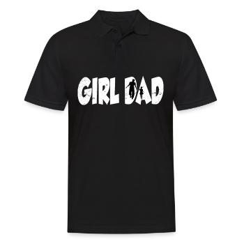 Girl Dad - fier père d’une fille - Fête des pères - Polo Homme - noir - Devant - Kai (181cm)