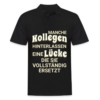 Manche Kollegen hinterlassen eine Lücke - Männer Poloshirt - Schwarz - Vorne - Kai (181cm)