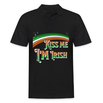Kiss me Im Irish - Saint Patricks day Paddy's Day - Polo Homme - noir - Devant - Kai (181cm)
