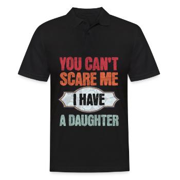 Du machst mir keine Angst - ich habe eine Tochter! - Männer Poloshirt - Schwarz - Vorne - Kai (181cm)