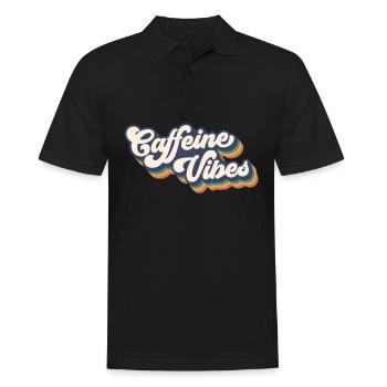 Vibrations de caféine - pour les vrais amateurs de café - Polo Homme - noir - Devant - Kai (181cm)