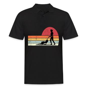 Lawn mower - Men's Polo Shirt - black - Front - Kai (181cm)
