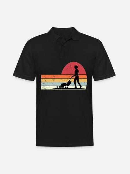 Lawn mower - Men's Polo Shirt - black