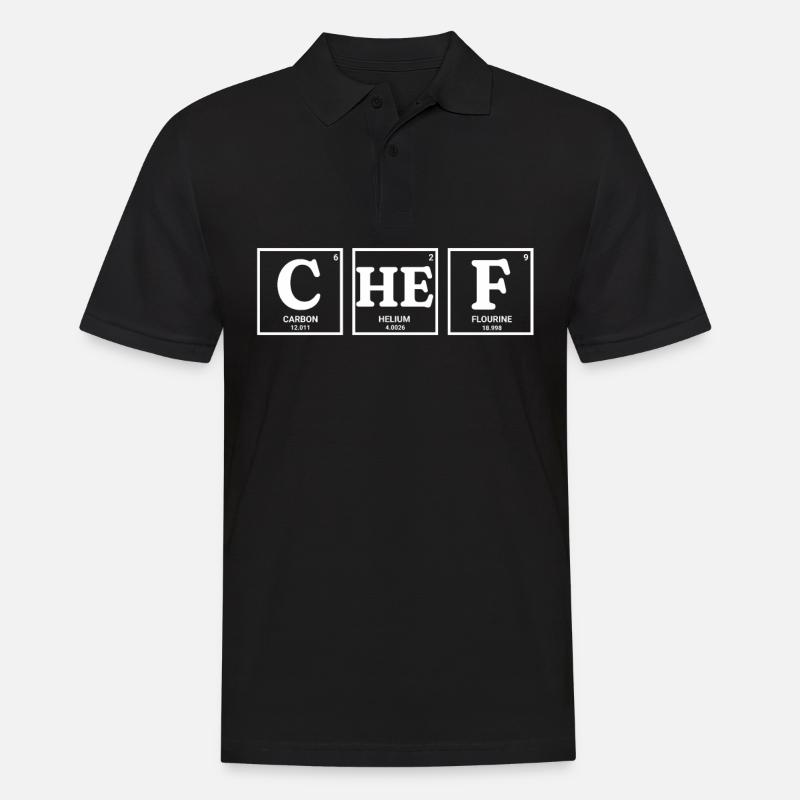 CHEF chemical elements design - Men's Polo Shirt - black