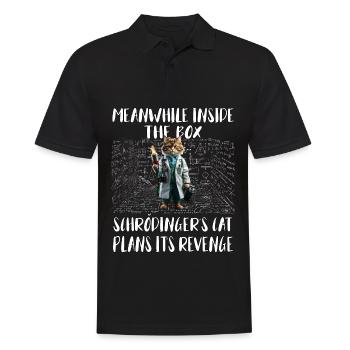 Meanwhile, in box Schroedingers cat plans revenge - Männer Poloshirt - Schwarz - Vorne - Kai (181cm)