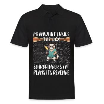 Meanwhile, in box Schroedingers cat plans revenge - Männer Poloshirt - Schwarz - Vorne - Kai (181cm)