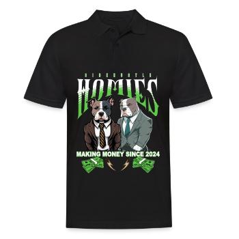Sidehustle Homies - gagner de l’argent depuis 2024 - Polo Homme - noir - Devant - Kai (181cm)