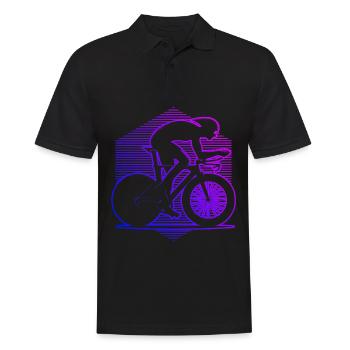 Rennradfahren Rennrad Rennradfahrer Damen - Männer Poloshirt - Schwarz - Vorne - Kai (181cm)