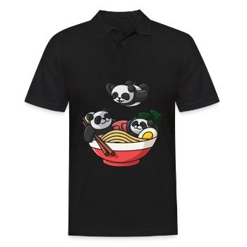 Ramen Soup Nudelbox Funny Ramen Bowl Panda Pool - Männer Poloshirt - Schwarz - Vorne - Kai (181cm)