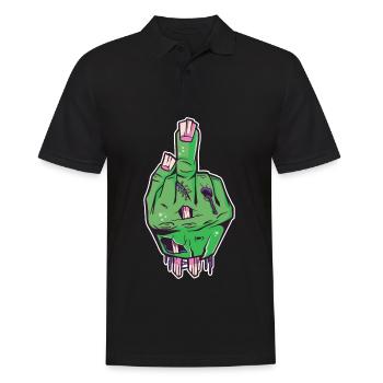 Déguisement d'Halloween Zombie main majeur - Polo Homme - noir - Devant - Kai (181cm)
