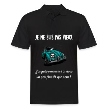 Je ne suis pas vieux 3 - Polo Homme - noir - Devant - Kai (181cm)