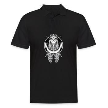 Zikade I Insektenforscher Insekten Motiv für - Männer Poloshirt - Schwarz - Vorne - Kai (181cm)