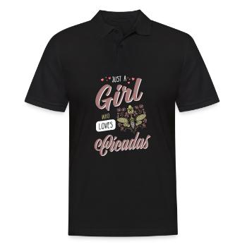 Zikade I Insektenforscher Insekten Motiv - Männer Poloshirt - Schwarz - Vorne - Kai (181cm)