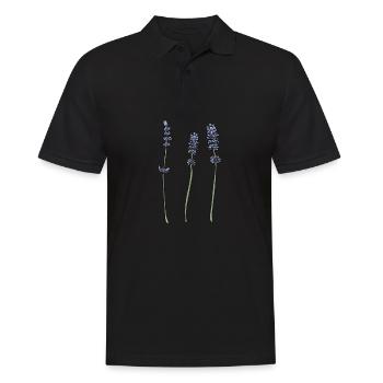 Lavender I Team Bride Flower Wreath Wedding Boho - Men's Polo Shirt - black - Front - Kai (181cm)