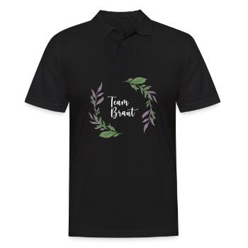 Lavender I Team Bride Flower Wreath Wedding Boho - Men's Polo Shirt - black - Front - Kai (181cm)