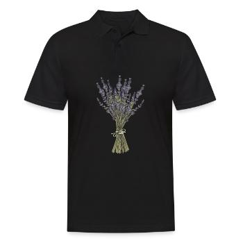 Lavender I Team Bride Flower Wreath Wedding Boho - Men's Polo Shirt - black - Front - Kai (181cm)