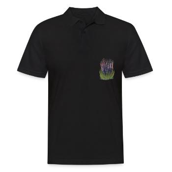 Lavender I Team Bride Flower Wreath Wedding Boho - Men's Polo Shirt - black - Front - Kai (181cm)