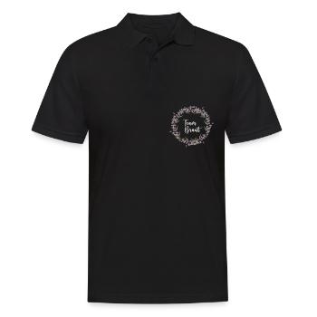 Lavender I Team Bride Flower Wreath Wedding Boho - Men's Polo Shirt - black - Front - Kai (181cm)
