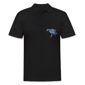 Pfeilgiftfrosch I Kröte Frosch Motiv für Amphibien - Männer Poloshirt - Schwarz - Vorne - Kai (181cm)
