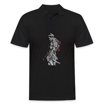 Samurai I Japanese Tattoo Manga Anime Masque pour - Polo Homme - noir - Devant - Kai (181cm)
