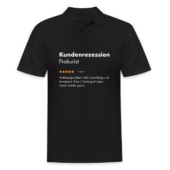 Prokurist I Prokura juristisches Motiv für - Männer Poloshirt - Schwarz - Vorne - Kai (181cm)