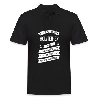 Mein Holsteiner I Pony Pferde Motiv für Reiterin - Männer Poloshirt - Schwarz - Vorne - Kai (181cm)