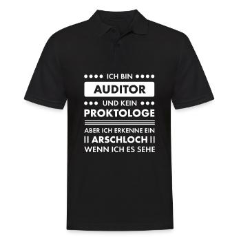 Auditor I Audit Motiv für internen oder externen - Männer Poloshirt - Schwarz - Vorne - Kai (181cm)
