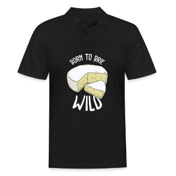 Brie Käse Gouda Fondue Raclette Cheddar Schweiz - Männer Poloshirt - Schwarz - Vorne - Kai (181cm)