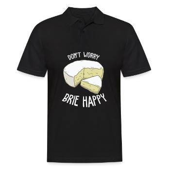 Brie Käse Gouda Fondue Raclette Cheddar Schweiz - Männer Poloshirt - Schwarz - Vorne - Kai (181cm)