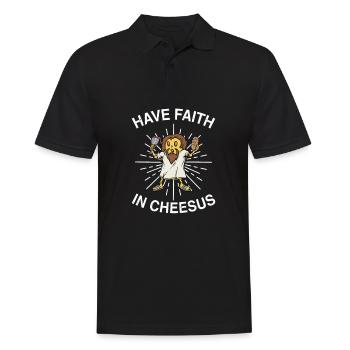 Jésus-Christ Fromage Église Christianisme Religion - Polo Homme - noir - Devant - Kai (181cm)
