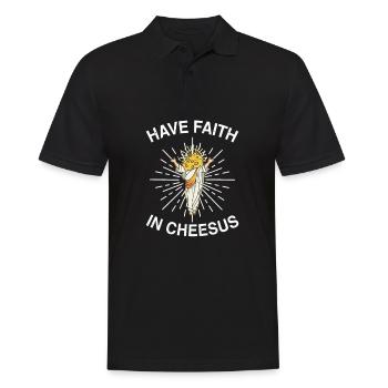 Jésus-Christ Fromage Église Christianisme Religion - Polo Homme - noir - Devant - Kai (181cm)