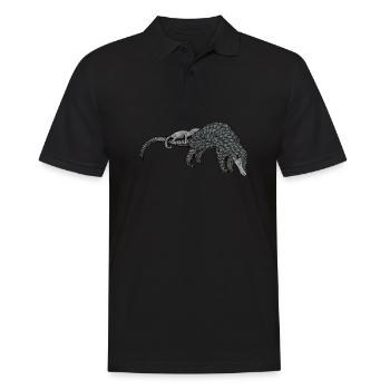 Schuppentier Pangolin Schuppen bedrohtes Tier - Männer Poloshirt - Schwarz - Vorne - Kai (181cm)
