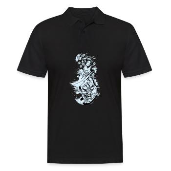 Geisha I Japan Girl Anime Motif for Japanese - Men's Polo Shirt - black - Front - Kai (181cm)