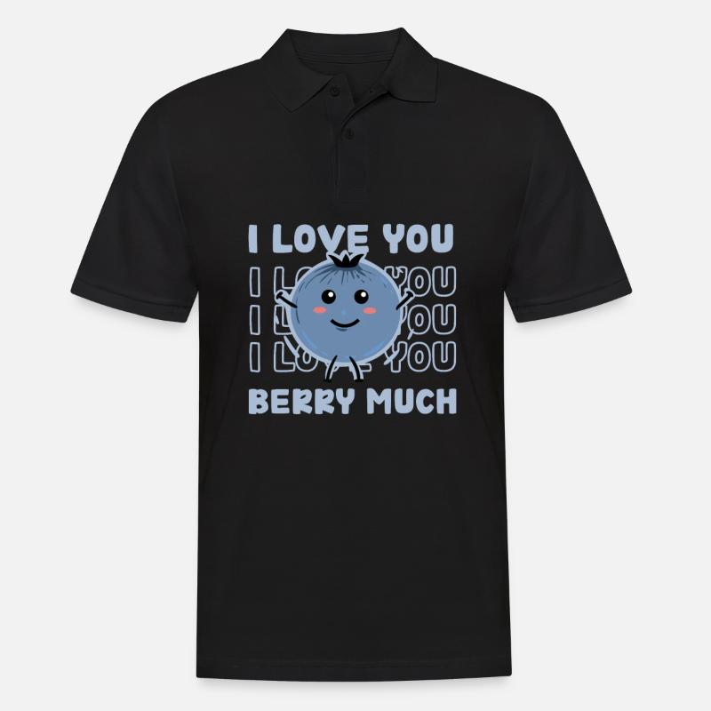 Myrtille Myrtille Arbuste Forêt Forêt Fruit - Polo Homme - noir