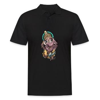Ganesha I Hindouisme Bouddhisme Motif pour - Polo Homme - noir - Devant - Kai (181cm)